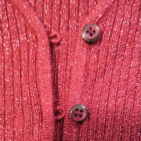 Red Sparkly Cardigan - Picture 6 of 9